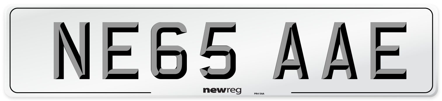 NE65 AAE Number Plate from New Reg